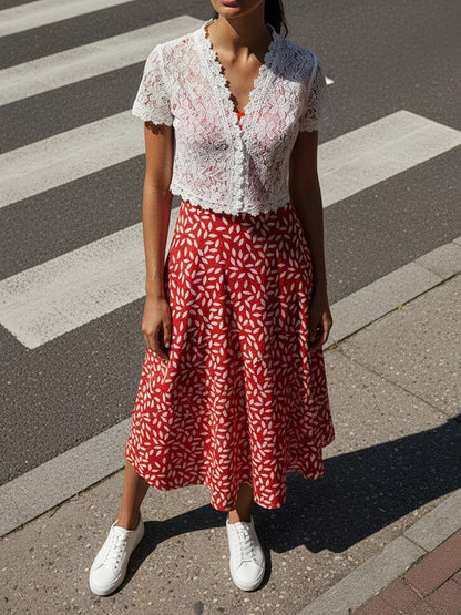 Women's Floral Halter Dress & Cardigan Set