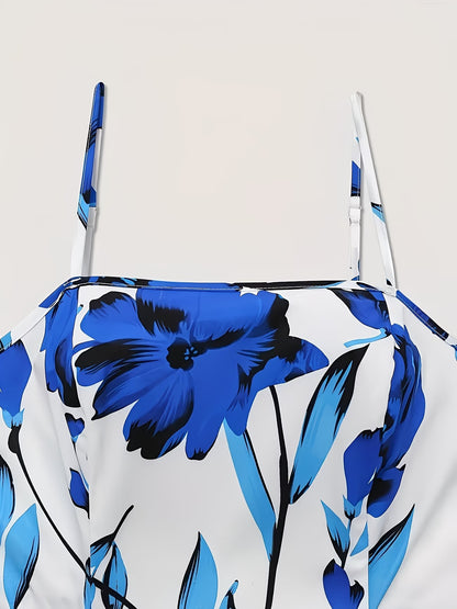 Women's Floral Halter Dress & Cardigan Set