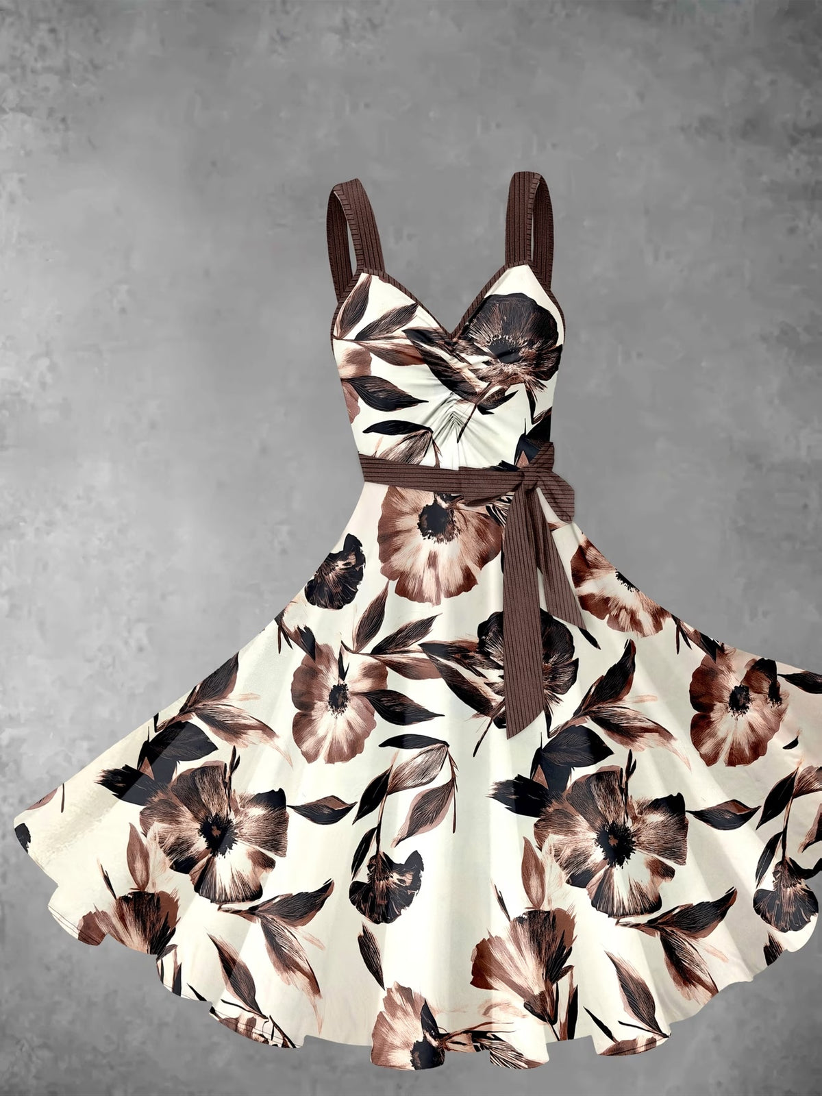 Women's Floral Halter Dress & Cardigan Set