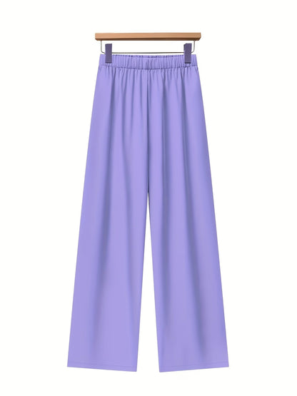 Women’s Floral Color-Block Blouse & Relaxed Trousers Co-Ord Set