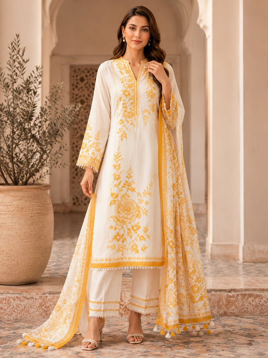 Zehra Luxe Floral Embroidery Set