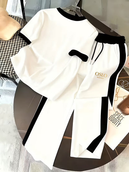 Women’s Apricot Bow Print 2-Piece Co-Ord Set