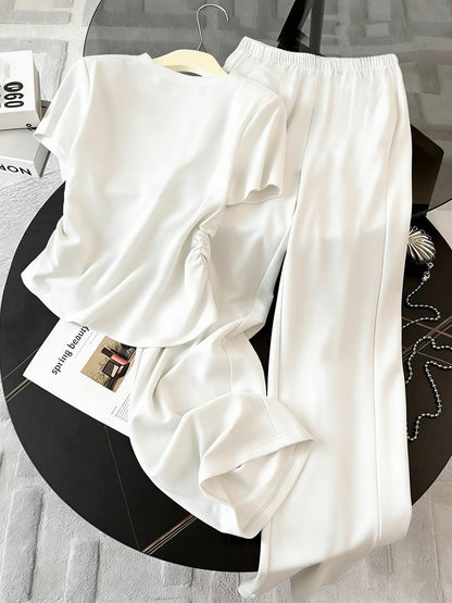Women’s Apricot Bow Print 2-Piece Co-Ord Set