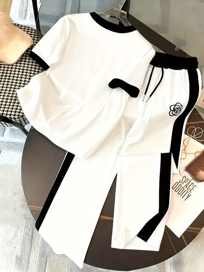 Women’s Apricot Bow Print 2-Piece Co-Ord Set