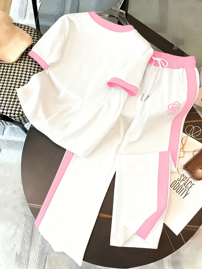 Women’s Apricot Bow Print 2-Piece Co-Ord Set