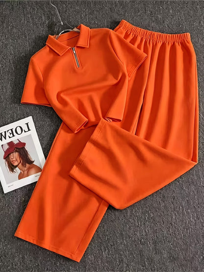 Women’s Apricot Bow Print 2-Piece Co-Ord Set