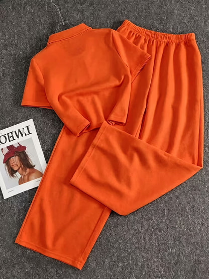 Women’s Apricot Bow Print 2-Piece Co-Ord Set
