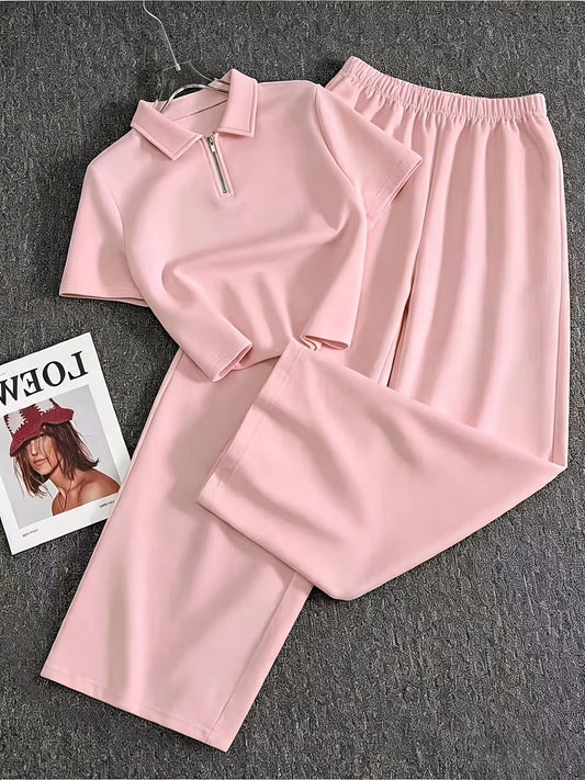 Women’s Apricot Bow Print 2-Piece Co-Ord Set