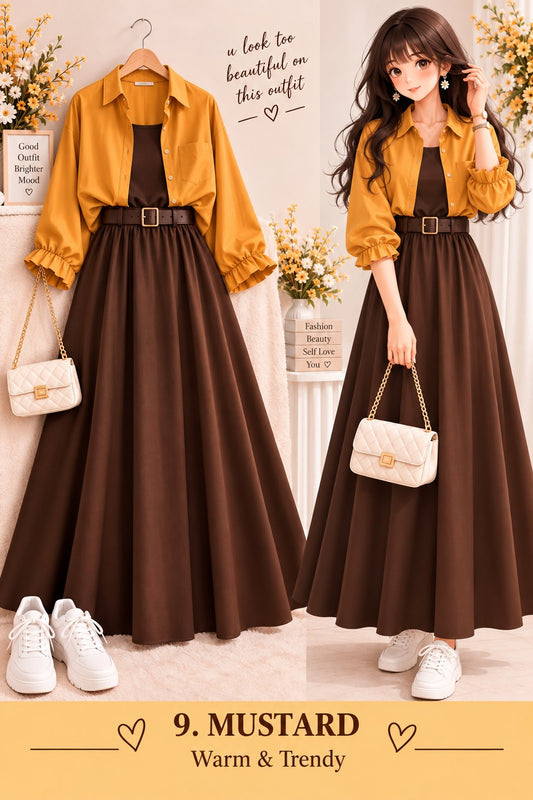 Women’s Stylish Layered A-Line Dress