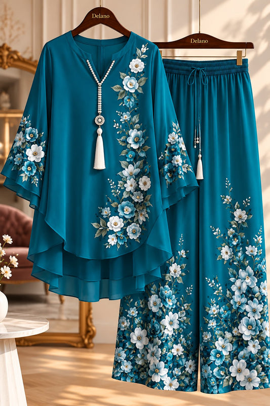 Women’s Trendy Floral Print Top Palazzo Co-Ord Set