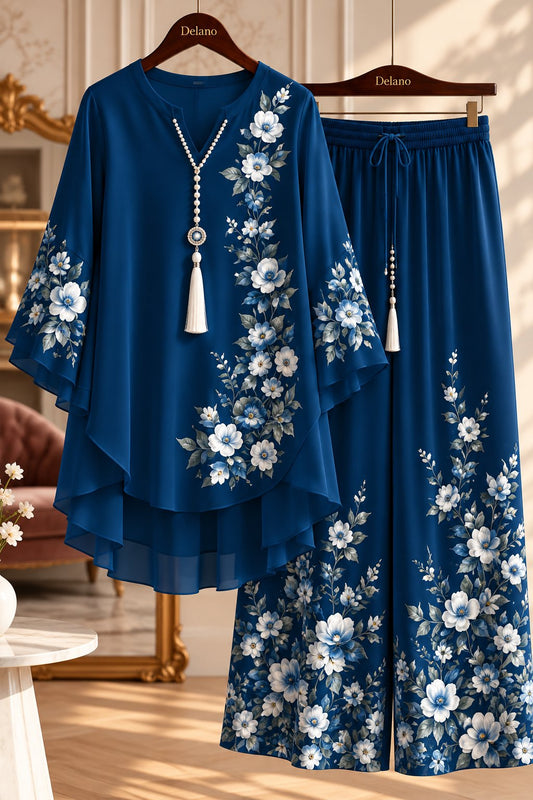 Women’s Trendy Floral Print Top Palazzo Co-Ord Set