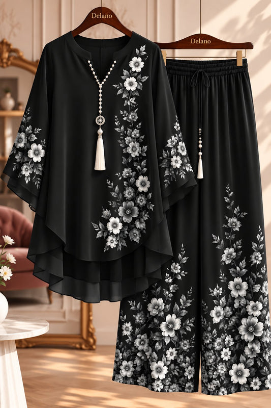 Women’s Trendy Floral Print Top Palazzo Co-Ord Set