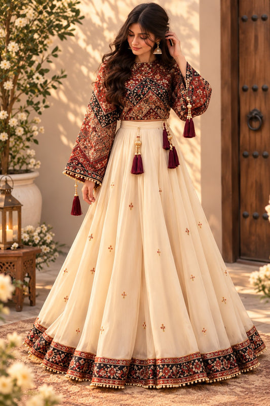 Women Printed Lehenga Choli Set