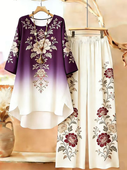 Retro Geometric Plus Size Co-Ord Set