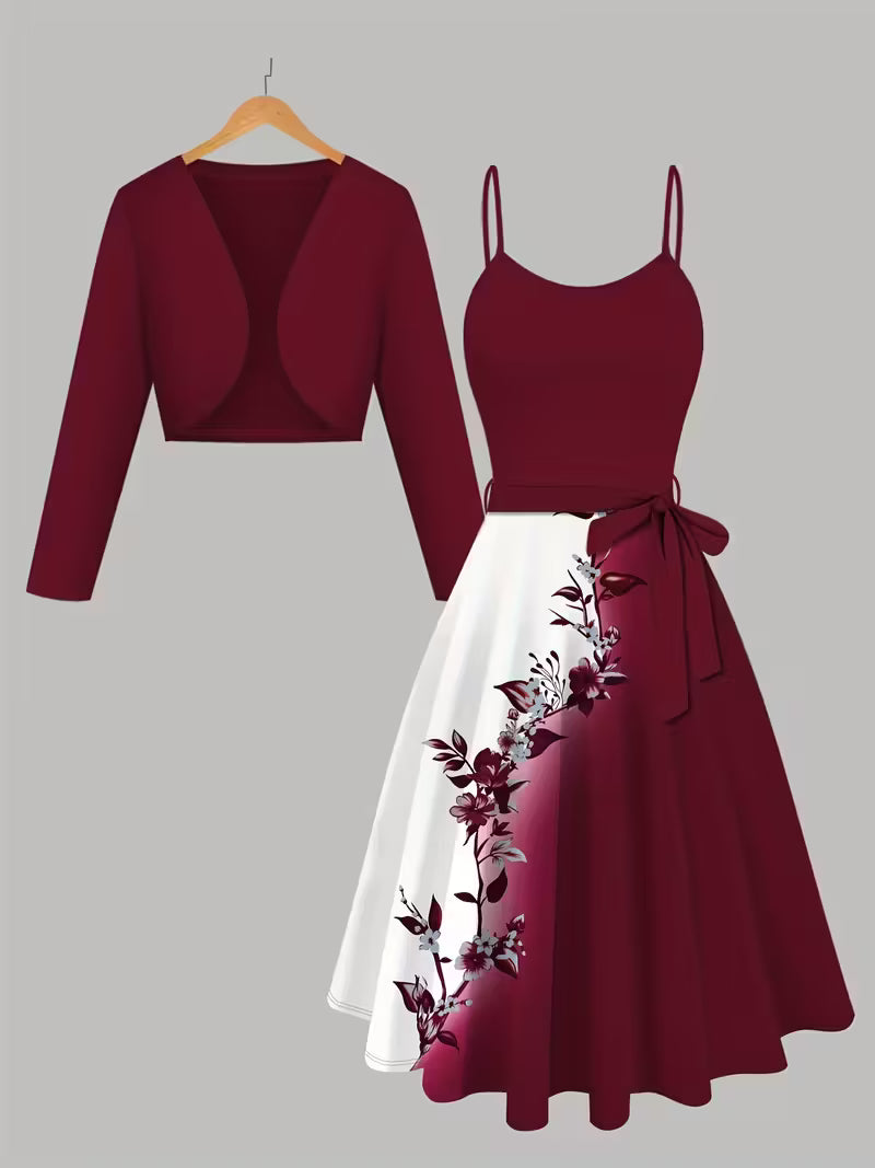 Luxe Grace Two-Piece Maxi Skirt Set