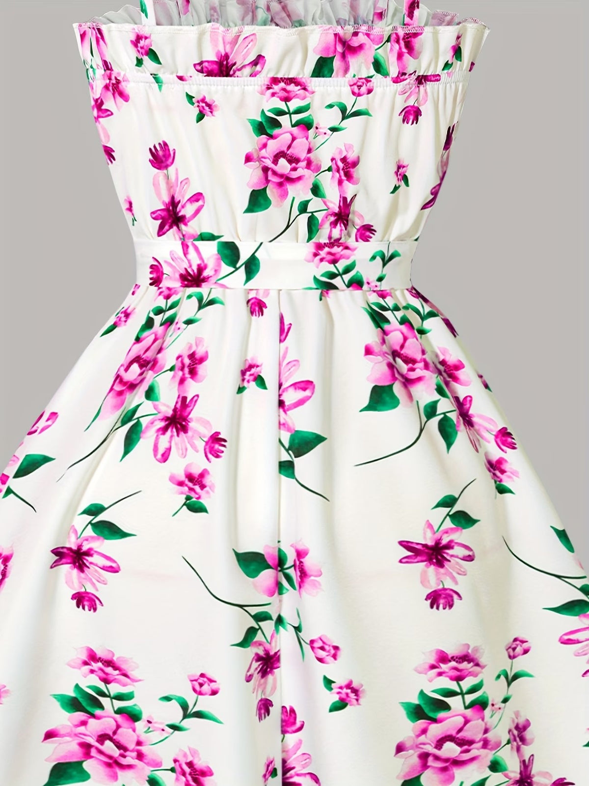 Girls Floral Dress & Cardigan 2-Piece Set