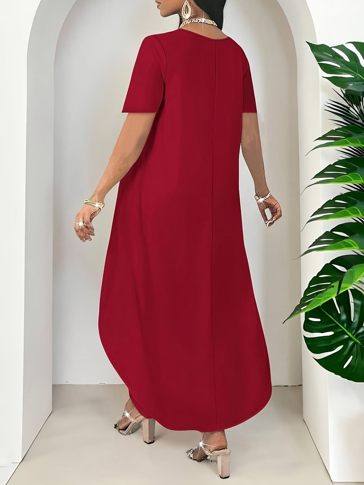 Multi-Color Irregular Hem Dress-Top for Women