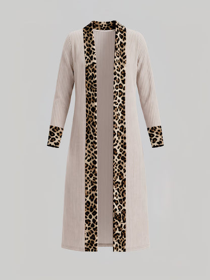 Women's Botanical Print Dress & Tie-Front Cardigan Two-Piece Set