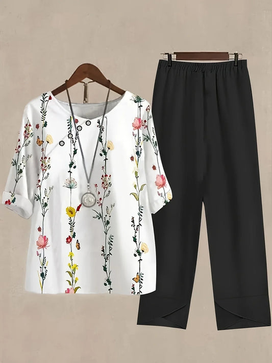 Chill Mode Co-Ord Set Half Sleeve T-shirt & Straight Leg Pant
