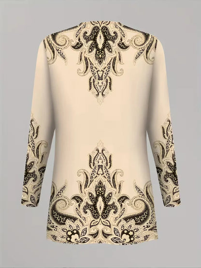 Floral Embroidered 3 Piece Linen Co-ord Set for Women — Jacket Vest and Wide Leg Pants