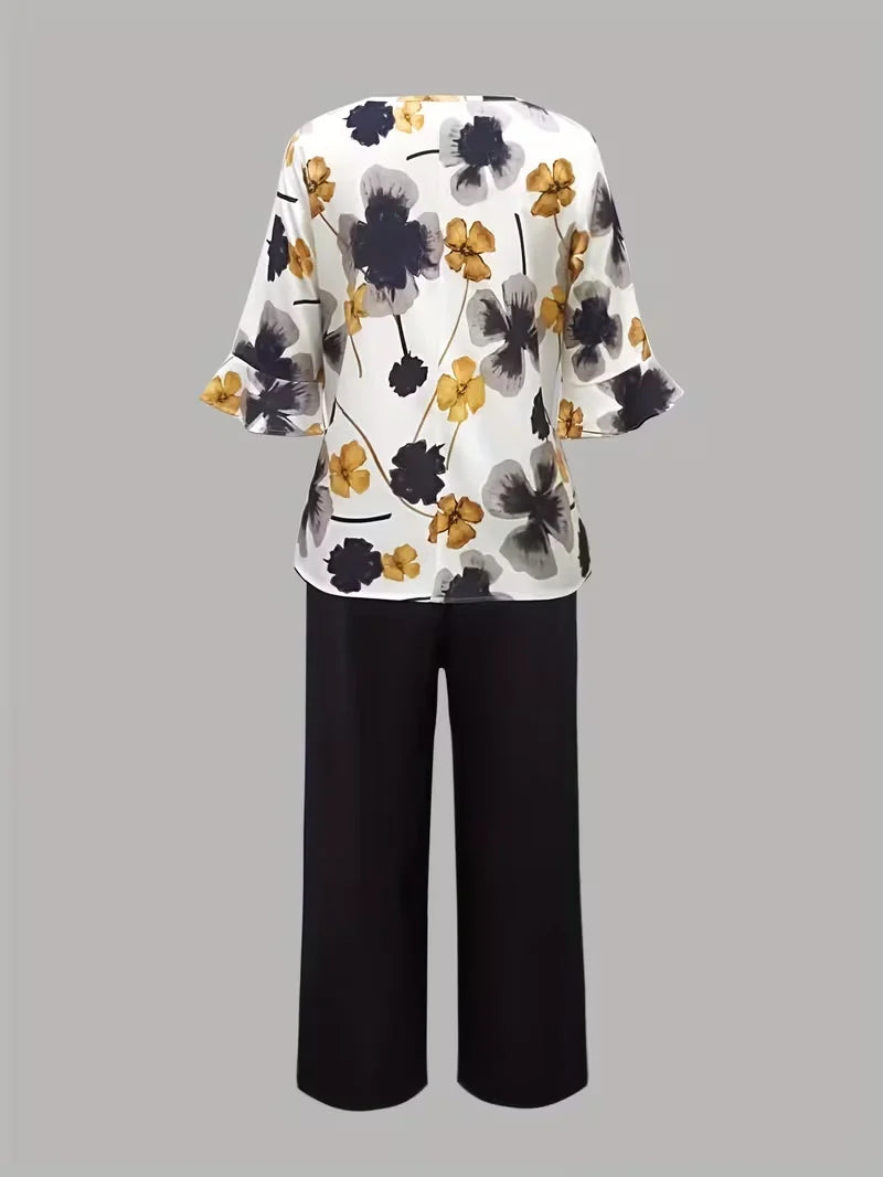 Midnight Bloom Co-Ord Set – Effortless Elegance for Everyday Wear