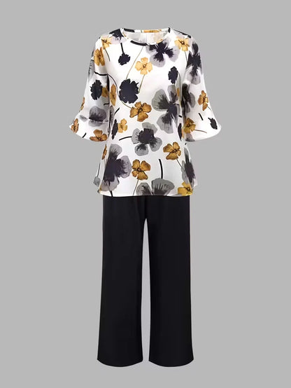 Midnight Bloom Co-Ord Set – Effortless Elegance for Everyday Wear