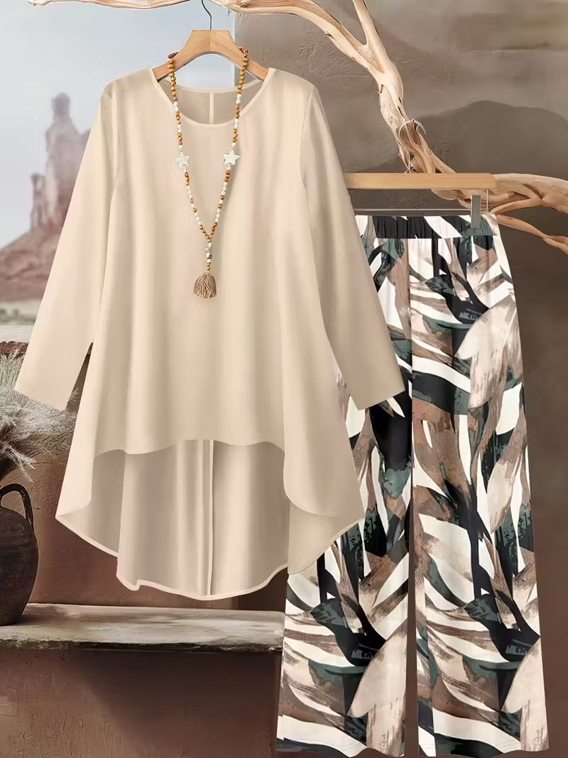 Women's Plus Size Geometric Set