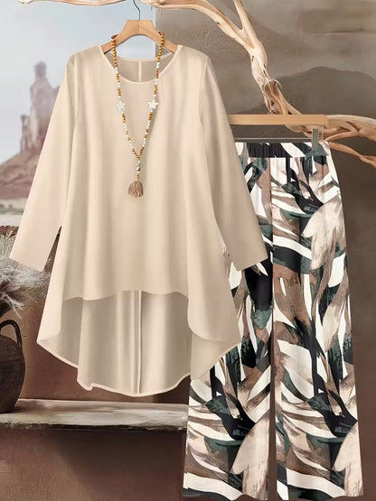 Women's Plus Size Geometric Set