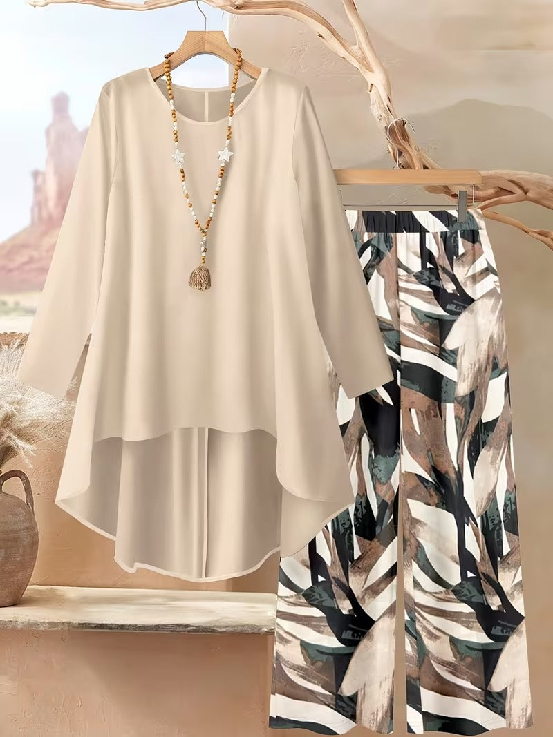 Women's Plus Size Geometric Set