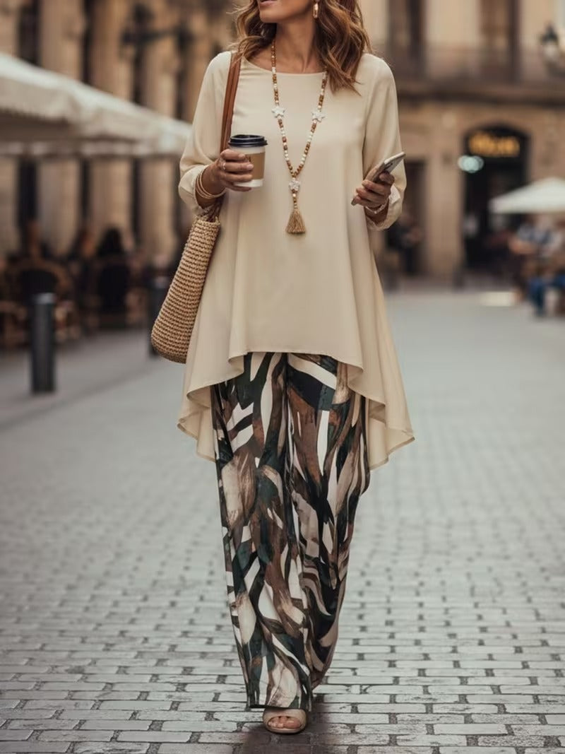 Women's Plus Size Geometric Set