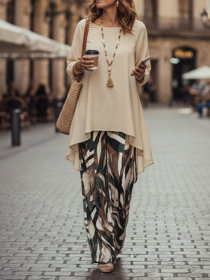 Women's Plus Size Geometric Set